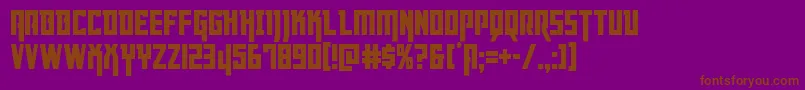 Dangerflightcond Font – Brown Fonts on Purple Background