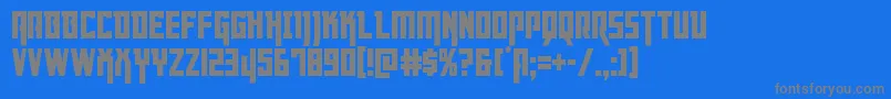 Dangerflightcond Font – Gray Fonts on Blue Background