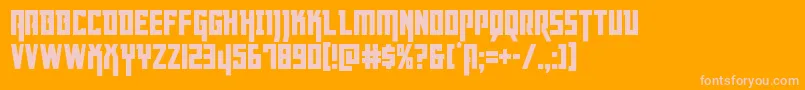 Dangerflightcond Font – Pink Fonts on Orange Background