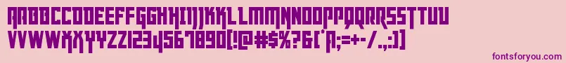 Dangerflightcond Font – Purple Fonts on Pink Background