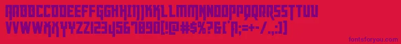 Dangerflightcond Font – Purple Fonts on Red Background