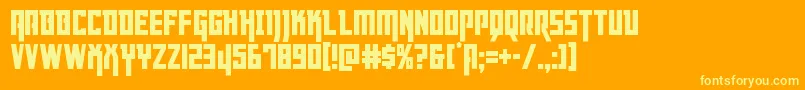 Dangerflightcond Font – Yellow Fonts on Orange Background