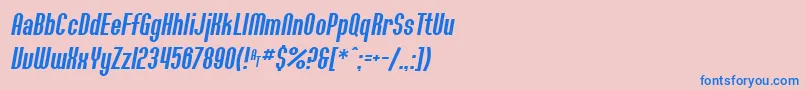 SfWillametteItalic Font – Blue Fonts on Pink Background