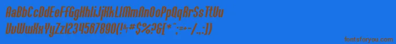 SfWillametteItalic-fontti – ruskeat fontit sinisellä taustalla