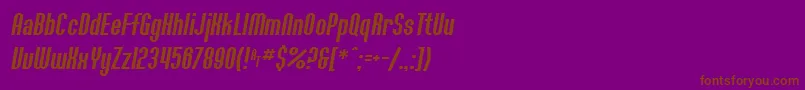 Шрифт SfWillametteItalic – коричневые шрифты на фиолетовом фоне