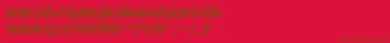 SfWillametteItalic-fontti – ruskeat fontit punaisella taustalla