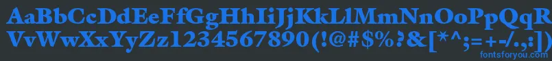 AcanthusBlackSsiExtraBlack Font – Blue Fonts on Black Background
