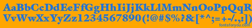 AcanthusBlackSsiExtraBlack Font – Blue Fonts on Orange Background