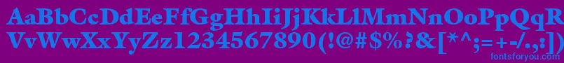 AcanthusBlackSsiExtraBlack Font – Blue Fonts on Purple Background