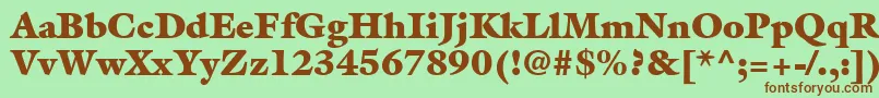 AcanthusBlackSsiExtraBlack Font – Brown Fonts on Green Background