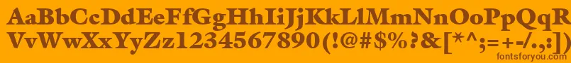 AcanthusBlackSsiExtraBlack Font – Brown Fonts on Orange Background