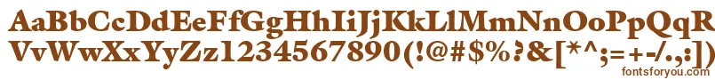 Шрифт AcanthusBlackSsiExtraBlack – коричневые шрифты на белом фоне