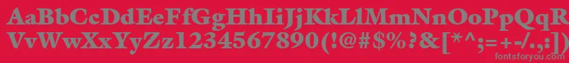 AcanthusBlackSsiExtraBlack Font – Gray Fonts on Red Background