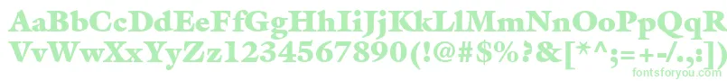 AcanthusBlackSsiExtraBlack Font – Green Fonts on White Background