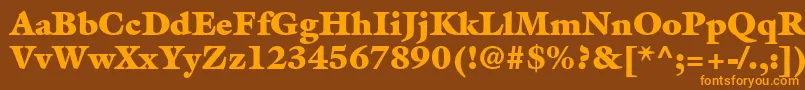 AcanthusBlackSsiExtraBlack Font – Orange Fonts on Brown Background