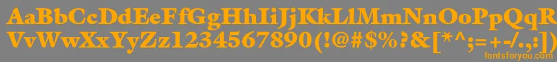 AcanthusBlackSsiExtraBlack Font – Orange Fonts on Gray Background
