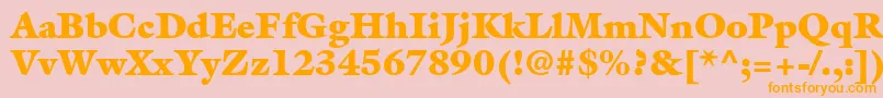 AcanthusBlackSsiExtraBlack Font – Orange Fonts on Pink Background