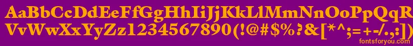 AcanthusBlackSsiExtraBlack Font – Orange Fonts on Purple Background