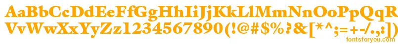 AcanthusBlackSsiExtraBlack Font – Orange Fonts on White Background