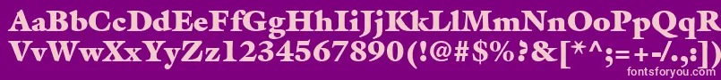 AcanthusBlackSsiExtraBlack Font – Pink Fonts on Purple Background