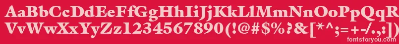AcanthusBlackSsiExtraBlack Font – Pink Fonts on Red Background