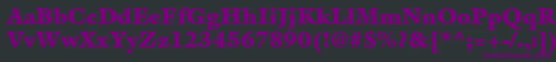 AcanthusBlackSsiExtraBlack Font – Purple Fonts on Black Background