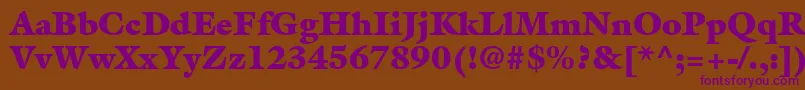 AcanthusBlackSsiExtraBlack Font – Purple Fonts on Brown Background