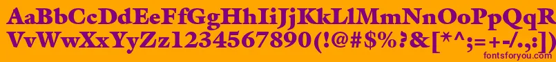 AcanthusBlackSsiExtraBlack Font – Purple Fonts on Orange Background