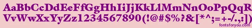 AcanthusBlackSsiExtraBlack Font – Purple Fonts on Pink Background
