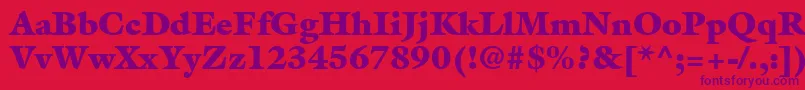AcanthusBlackSsiExtraBlack Font – Purple Fonts on Red Background