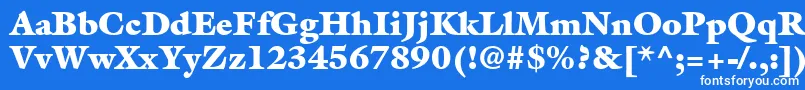 AcanthusBlackSsiExtraBlack Font – White Fonts on Blue Background