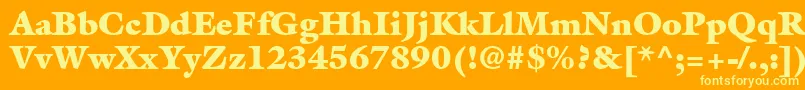 AcanthusBlackSsiExtraBlack Font – Yellow Fonts on Orange Background