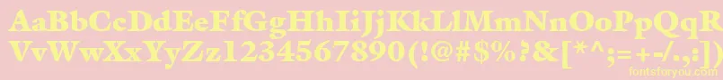 AcanthusBlackSsiExtraBlack Font – Yellow Fonts on Pink Background