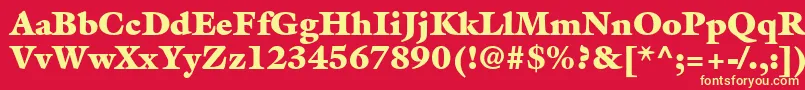 AcanthusBlackSsiExtraBlack Font – Yellow Fonts on Red Background