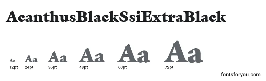 AcanthusBlackSsiExtraBlack Font Sizes
