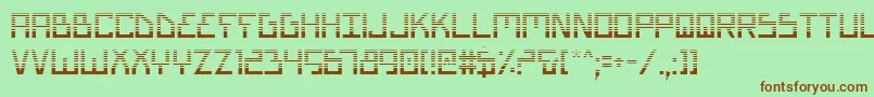 BionicTypeGradient Font – Brown Fonts on Green Background