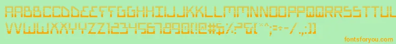 BionicTypeGradient Font – Orange Fonts on Green Background