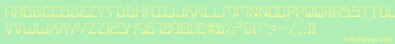 BionicTypeGradient Font – Yellow Fonts on Green Background