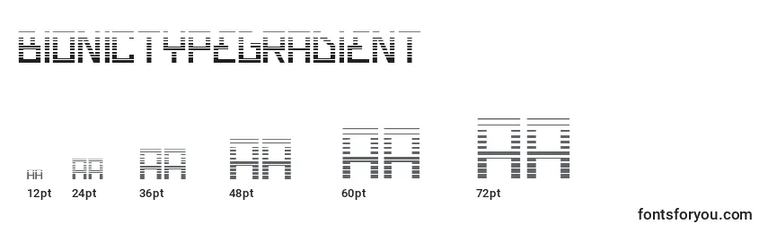 BionicTypeGradient Font Sizes