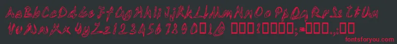 Tornuali Font – Red Fonts on Black Background