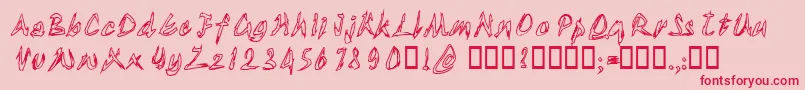 Tornuali Font – Red Fonts on Pink Background