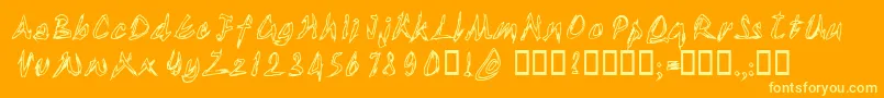 Tornuali Font – Yellow Fonts on Orange Background