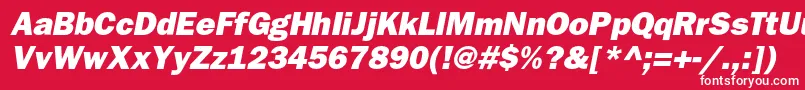 BloknotheavycItalic Font – White Fonts on Red Background