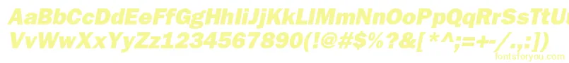 BloknotheavycItalic-Schriftart – Gelbe Schriften