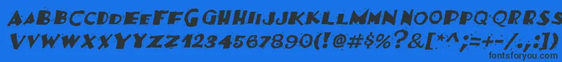 FestivasskItalic Font – Black Fonts on Blue Background