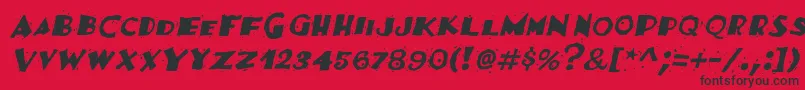 FestivasskItalic Font – Black Fonts on Red Background