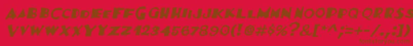 FestivasskItalic Font – Brown Fonts on Red Background