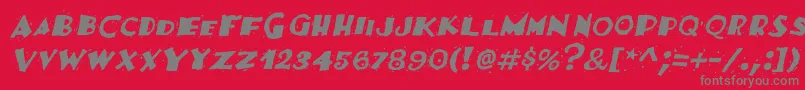 FestivasskItalic Font – Gray Fonts on Red Background