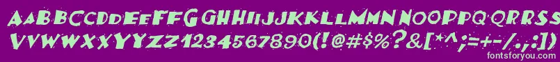 FestivasskItalic Font – Green Fonts on Purple Background