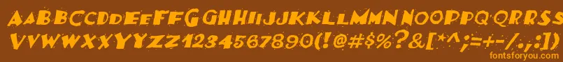 FestivasskItalic Font – Orange Fonts on Brown Background